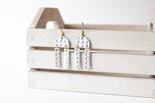 Leather Earrings / Mini Sunrays / Prism