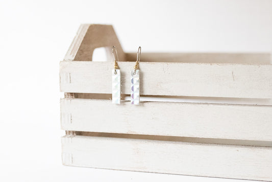 Leather Earrings / Simple Tiny / Prism