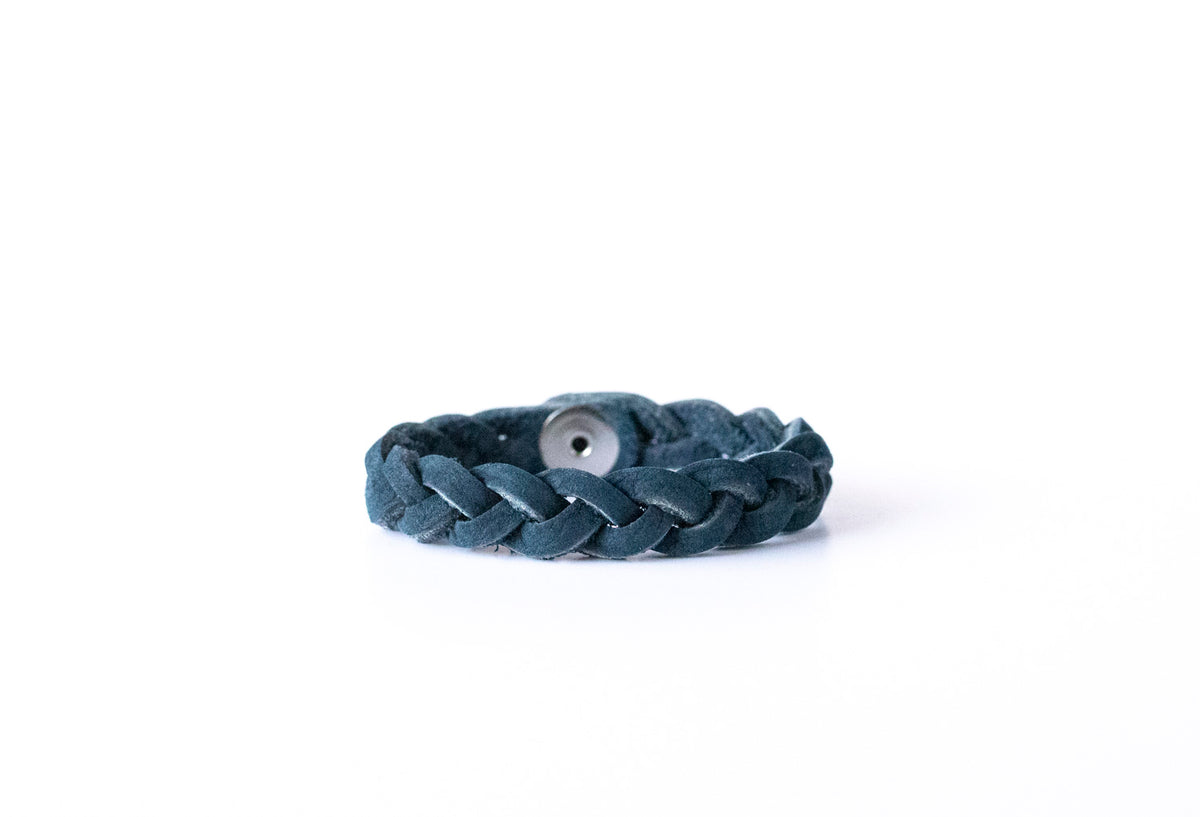 Braided Leather Bracelet / Ocean Nubuck