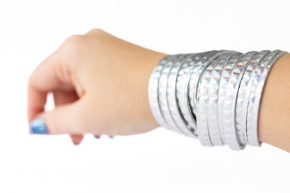Leather Bracelet / Original Sliced Wrap Cuff / Prism
