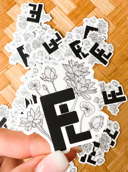Flourish Leather Co Sticker / Flourish Flower Logo