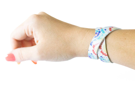 Leather Bracelet / Slim Wrap Cuff / Kaleidoscope