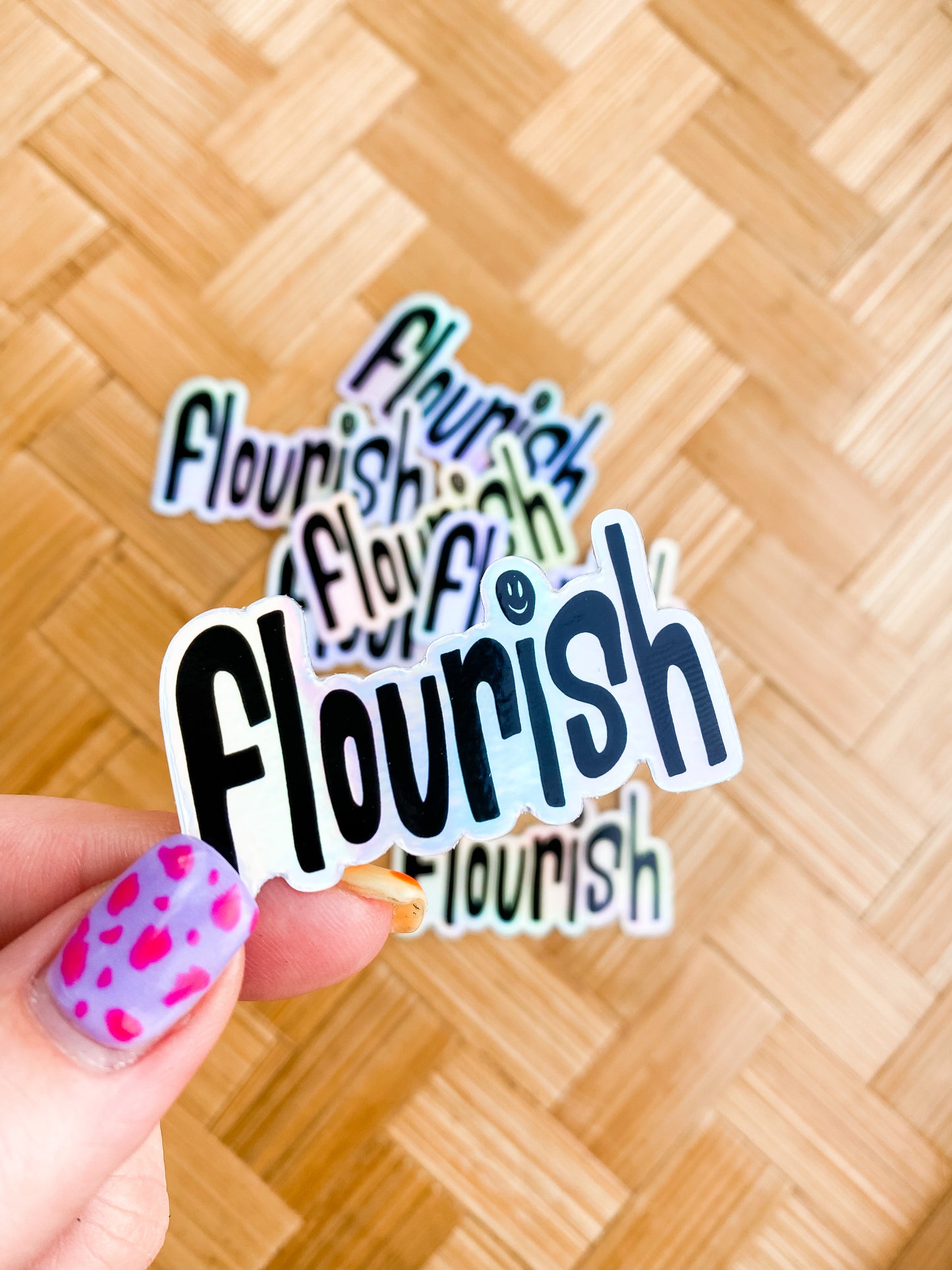 Flourish Leather Co Sticker / Flourish Lowercase